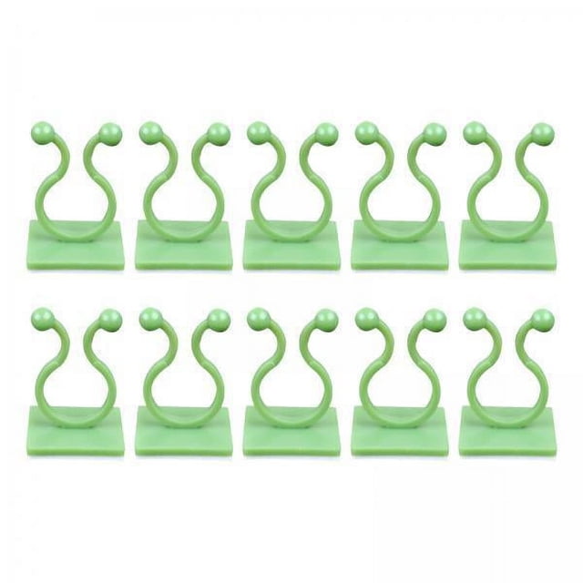 2x10 Piezas Clips Autoadhesivos Para Accesorios De Pared De Escalada De Plantas Para Decoraciones Verde S 2 piezas