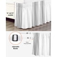 thumbnail image 3 of Grey Striped Wrap Around Bed Skirts for King Bed 16" Drop,Bed Skirt with Adjustable Elastic Belt Dust Ruffle Bed Valance for Bedroom Hotel Modern White Striped Abstract Art Aesthetics Bed Frame Cover, 3 of 7