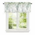 thumbnail image 2 of Eucalyptus Leaf Window Valance for Kitchen, Watercolor Green Plant Country Rod Pocket Short Curtain for Small Windows, Light Filtering Decorative Valance, 42 x 18 Inch, 1 Panel, 2 of 9