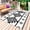 Black White, variant on Sage Green Boho Outdoor Rug 3x5 Ft - Reversible Patio Rug Outdoor Camping Rugs, Southwest Aztec Abstract Geometric Washable Indoor Outdoor Area Rugs, Non-Slip Outdoor Carpet Runner for Deck/Porch