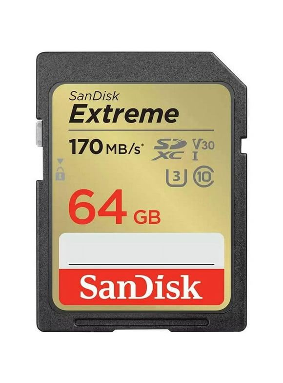 Sandisk Extreme SDXC Memory Card, 64GB, UHS-I (SDSDXV2-064G-ANCIN)