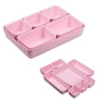 thumbnail image 4 of 8PCS Felt Drawer Organizer Tray Set, Desk Drawer Storage Dividers, Space-saving Storage for Home Office, Jewelry, Snacks, Pink, 4 of 4