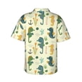 thumbnail image 3 of Easygdp Seahorse Men's Hawaiian Shirts Print Lapel Short Sleeve for Beach, vacation, party, casual occasions - 3X-Large, 3 of 9