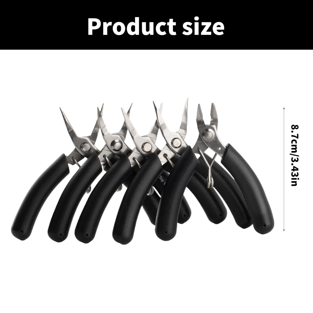 Oasiva 5Pcs Chain Nose Pliers Jewelry Crafting Pliers Stainless Steel Hand Tool Professional Jewelry Pliers Suitable for Craft