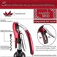 thumbnail image 4 of Professional Zinc Alloy Corkscrew, High Quality Lever Corkscrew with Built-in Foil Cutter and Bottle Opener, Server Tool Red, 4 of 5
