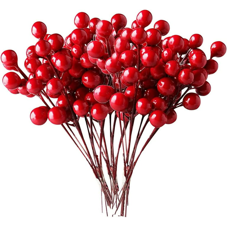 Artificial Berries, 10 Realistic Red Berry Picks for Christmas, 8.46 Inch  Artificial Cherry Branches, Holly Cherry Decor on Wire - AliExpress