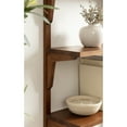 thumbnail image 3 of Kate and Laurel Meridien Modern Three-Tier Wooden Shelves, 18 x 9 x 32, Walnut Brown, Stunning Tiered Wall Shelf for Storage and Display as Cute Nursery Shelving or Over-the Toilet Storage, 3 of 8