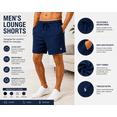 thumbnail image 6 of Men’s Lounge Pajama Shorts Lightweight Cotton Drawstring Sleep Shorts with Pockets - 1-Pack, 6 of 8