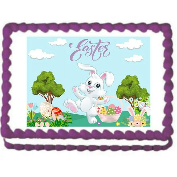 Easter Bunny Extra Large Edible Photo Image Cake Decoration