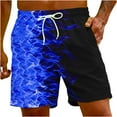 thumbnail image 2 of Rciityk Mens Swimming Trunks Shorts Elastic Waist Drawstring Shorts Flame Print Straight Beach Shorts Fashion Casual Comfort Shorts with Pockets, 2 of 8