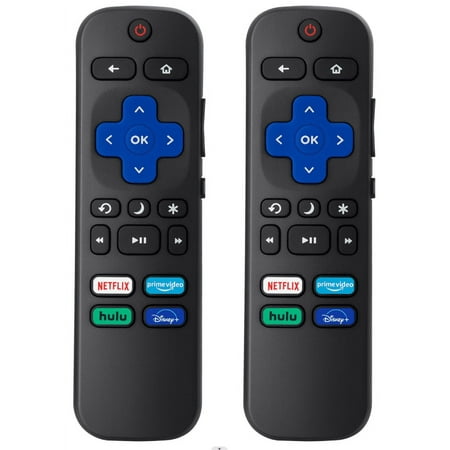 【Pack of 2】VUDU Replacement Remote Control Compatible with Roku TV,for TCL Roku/for Hisense Roku/for Onn Roku(NOT for Roku Stick and Box