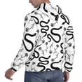 thumbnail image 3 of KLL Hand Drawn Snake Print Mens Hoodie Long Sleeve Casual Pullover Hooded Sweatshirt Fashion Drawstring Hoodies with Pocket-XX-Large, 3 of 6