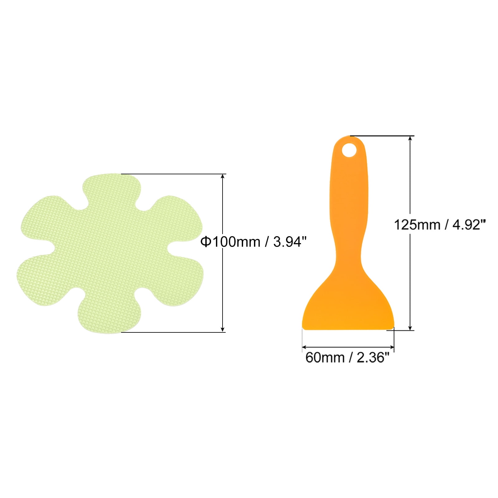 Unique Bargains Anti Slip Grip Tapes Non-Slip Traction Strips Flower Shape for Stairs Green 3.9"