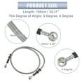 thumbnail image 5 of Unique Bargains 100cm 39.37" 10mm ID Motorcycle Hydraulic Brake Line Oil Hose Pipe 28° Stainless Steel Silver Tone, 5 of 6