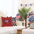 thumbnail image 4 of Fundas de almohada decorativas para el 4 de julio, 18 x 18, juego de 4, lunares, estrellas y rayas, fundas de almohada para camión, almohadas patrióticas, conmemorativas de la independencia, 4 of 5