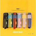 thumbnail image 2 of Transparent Solid Color Stationery Bag With Zipper, Mesh Pencil Case, Contrasting Pencil Bag For Students, 2 of 5