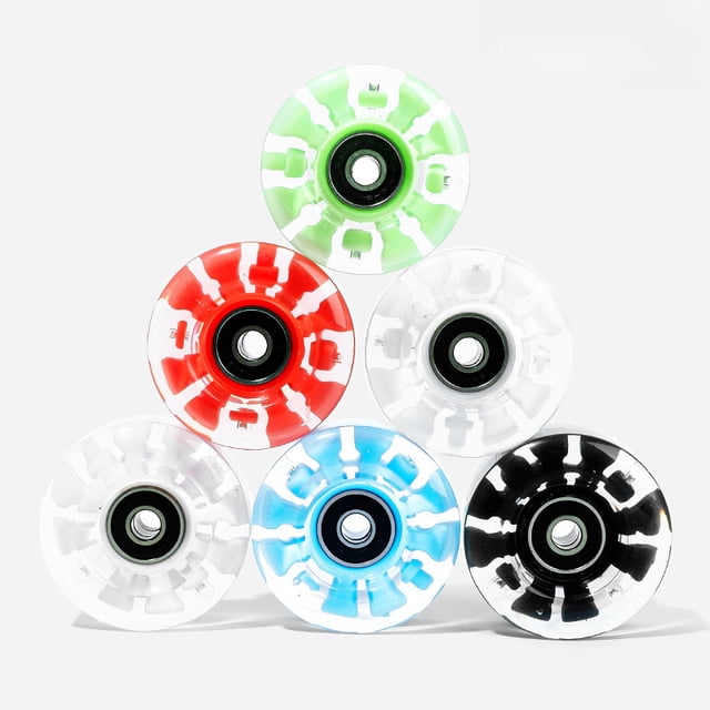 Roues de Patin à Double Rangée Lumineuses avec Roulements – Accessoires de Patin à Roulettes à 4 Roues Lumineuses (Rouge/bleu/vert) – Glisse Fluide, Contrôle Stable, Multi-Usage pour Patins et Scooters – en Stock, Expédition Rapide