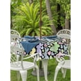 thumbnail image 2 of Outdoor Tablecloth with Umbrella Hole and Zipper, Easter Round Table Cloth 60 Inch Waterproof Tablecloth, Colorful Cute Rabbits Love Polka Dots Spring Picnic Table Cover for Patio Camping, 2 of 7