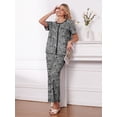 thumbnail image 2 of MINTREUS Pajama Sets for Women Short Sleeve Sleepwear Button Down Pjs Soft 2 Piece Lounge Sets with Pockets, 2 of 7