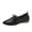 Black, variant on GEZHEN Women's Solid Color Leather Pointed Toe Lace Up Flat Soft Sole Shallow Casual Shoes Ladies Fashion Bottom Shoes Non Slip Low Top Platform Shoes
