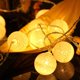 thumbnail image 3 of Guirnalda LED Hilo de algodón colorido 1,2 m 10 cabezas Bola de algodón Caja de batería Luces de hadas Alambre Bola de Navidad Decoración diurna para el hogar Cadena de luces JM  JM, 3 of 5