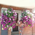 thumbnail image 4 of Artificial Flowers 24 Bunches Artificial Morning Glories,Uv Resistant Faux Outdoor Flowers for Indoor/Outdoor Hanging Flowerpot And Window Decorations (A), 4 of 7