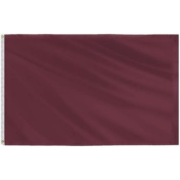 AGAS Mfg 5 ft x 8 ft Polyester Grape Flag, Vivid Colors, Canvas Header, Two Grommets