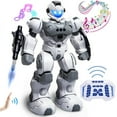 thumbnail image 1 of RC Robot Toys, Gesture Sensing Remote Control Robot Toys for Kids, Intelligent Programmable RC Smart Robot with Walking Singing Dancing, 1 of 6