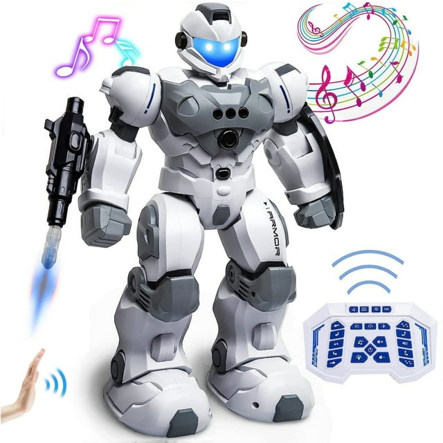 RC Robot Toys, Gesture Sensing Remote Control Robot Toys for Kids, Intelligent Programmable RC Smart Robot with Walking Singing Dancing