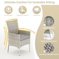 thumbnail image 4 of Muphyers 10 Piece Patio Dining Sets for 8 Comfortable Ergonomic Seats Durable Rattan Glass Top Patio Table and Chair Set Removable Cushions Conversation Sets for Home Patio Garden Kitchen,Gray, 4 of 7