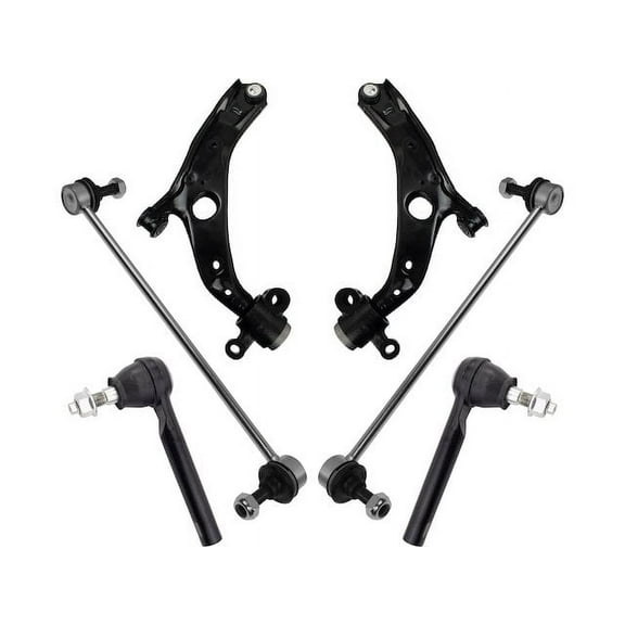 Front Control Arm Ball Joint Tie Rod and Sway Bar Link Kit 6 Piece - Compatible with 2017 - 2022 Mazda CX-5 2018 2019 2020 2021