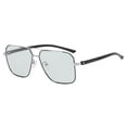 thumbnail image 2 of Gafas de sol polarizadas retro de doble haz que cambian de color, hechas de TAC y metal, 2 of 6