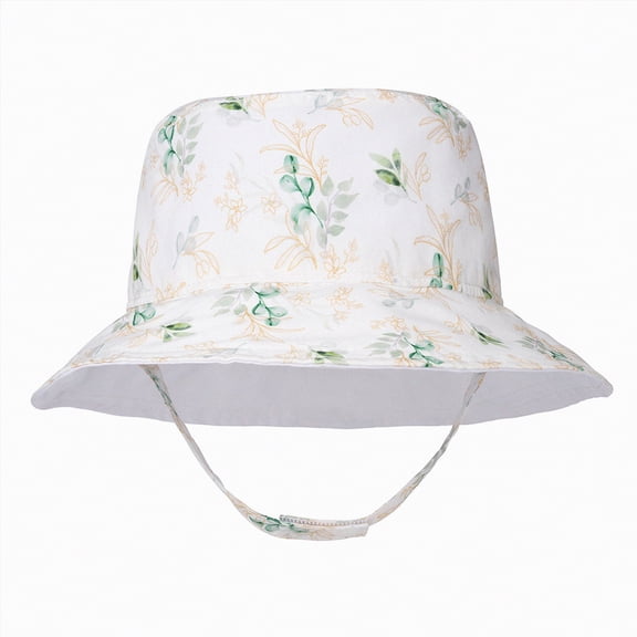 Ccpelsie Baby Sun Hat 0-6 Years Toddler Boys Girls Adjustable Bucket Hats Kids Bucket Hats Wide Brim Beach Swim Pool(Light Yellow,L)