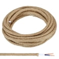 thumbnail image 1 of Cable redondo cubierto de tela Uxcell, 16.4 pies 18AWG 2 núcleos, cordón eléctrico vintage tejido, lino, 1 of 7