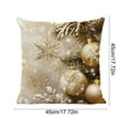 thumbnail image 4 of Xuniizn Christmas Pillow Covers 18x18 inch Xmas Decorations Soft Plush Faux Fur Wool Christmas Throw Pillow Cases Winter Holiday Decor for Sofa Living Room, 4 of 7