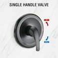 thumbnail image 5 of PROOX Shower System with 8" Rain Shower Head, 5-Function Handheld Shower, Adjustable Slide Bar, with Rough-in Valve, 5 of 8