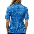 thumbnail image 5 of Aqua Design Rashguard Swim Shirts for Women UPF50+ Short Sleeve Rash Guard Shirt: Royal Ripple size XS, 5 of 5
