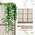 thumbnail image 4 of Outsunny Rattan Outdoor Planter with Trellis, Raised Garden Bed, Sand Brown, 4 of 10