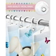 thumbnail image 5 of Easter Shower Curtains for Bathroom Funny Rabbit Fabric Shower Curtain with Hooks, Spring Eggs Shower Curtain Set, Watercolor Pastel Bathroom Curtains Decoration, Waterproof Polyester, 72"x84" Long, 5 of 6