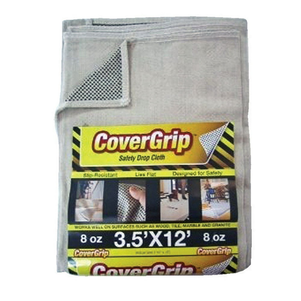 CoverGrip 3.5 ft. W x 12 ft. L Canvas Drop Cloth