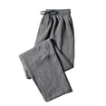 thumbnail image 2 of Dxzfnsa Men's Summer Trousers Mens Lightweight Solid Color Hiking Pants Quick-Dry Outdoor Straight Pants with Pockets Casual Elastic Waist Drawstring Workout Pants, 2 of 3