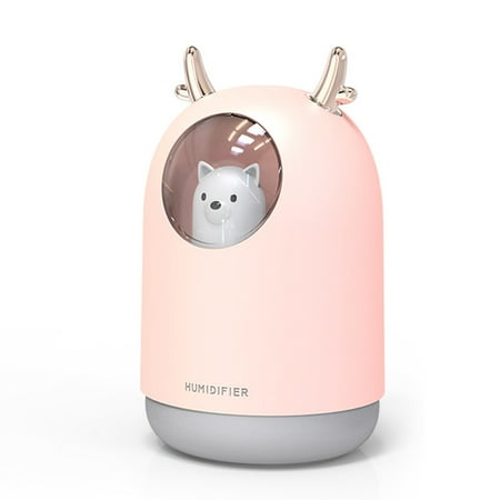 

Ultrasonic Room Humidifier with Perfume Diffuser Room Humidifier 7 Colors of Silent LED Light 12 Hours Auto Power Off USB Home 300 ML