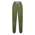 thumbnail image 4 of GA WEIHUA Women's Sports Pants Loose Fit High Waisted Joggers Casual Drawstring Sweatpants Lightweight Hiking Jogger Trousers(Army Green,X-Large), 4 of 4