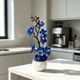 thumbnail image 6 of Potted Silk Fake Flowers Tabletop Decor, Small Artificial Plants Indoor with Adjustable Branches&Ceramic Pot for Tea Living Room Study Desk Home Decor, 6 of 6