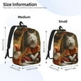 thumbnail image 3 of Naloa Haystack Meditating Cat Canvas Backpack for Men Women Rucksack Casual Travel Daypack College Tote Satchel Bookbag for Teens-Medium, 3 of 7