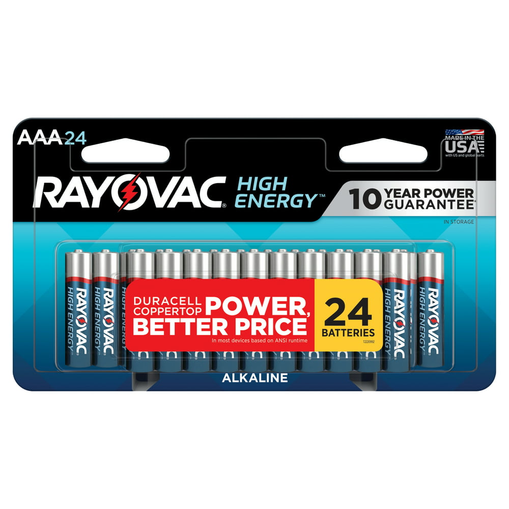 Rayovac High Energy Aaa 1 5v Alkaline Batteries 24 Count