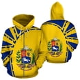 thumbnail image 3 of Sudadera con capucha con estampado 3D de la bandera de Venezuela, sudadera con cremallera para hombres y mujeres, sudadera con capucha de gran tamaño, sudaderas con cremallera para niños, chándales, a, 3 of 5