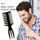 thumbnail image 5 of Peine de pelo de aceite Vintage para hombre peine de horquilla de dientes anchos Retro peine de barba para el pelo trasero, 5 of 7