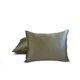 thumbnail image 3 of Funda de cojín lumbar de lujo HomeCentric, color topo, paquete de 2, 35 x 60 cm (14" x 24"), funda de cojín rectangular lisa de satén, estilo moderno - Satén flameado gris topo, 3 of 5