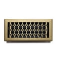 thumbnail image 1 of Steel Vent Cover 4"x10" All Metal Modern Floor Register By Caststo, Model- SM Oval (Gold), 1 of 6